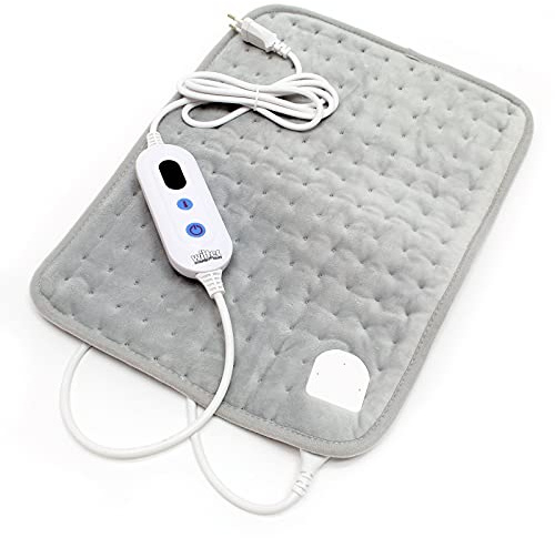 Värmekudde mjuk fleece för muskulatur 40x30cm med 3 nivåer och auto-avstängning, tvättbar vid 30°