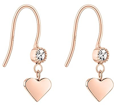 Tamaris Ohrring für Damen, Damen Ohrschmuck wasserfest aus Edelstahl - mit Herz Detail - Geschenk