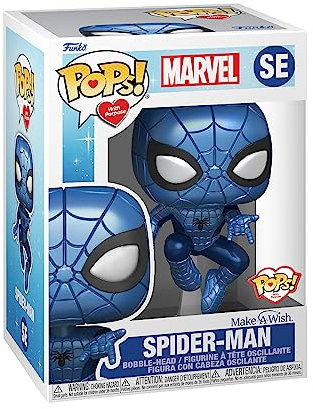 Funko POP! Marvel: Make a Wish 2022 - Spider-Man - (Metallic) - Marvel Comics - Collectable Vinyl Figure - Gift Idea - Official Merchandise - Toys for Kids & Adults - Comic Books Fans