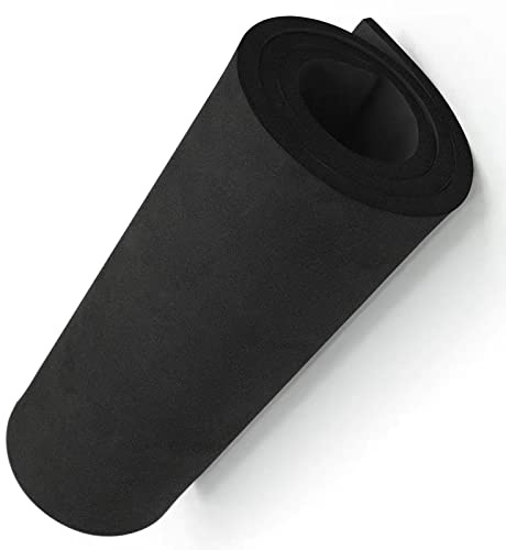 Schwarze EVA Foam Cosplay 6mm, MEARCOOH 35cm*124.5cm Schaumstoff Roll, 1PCS EVA Foam Dichte 86kg/m3 für Cosplay Kostüm, Basteln, DIY Projekte (Schwarz 6mm)