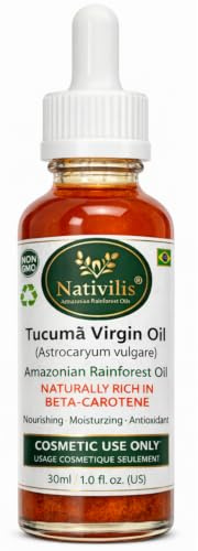 Nativilis TUCUMA OIL Amazonian Rainforest Collection hög koncentration Vitamin-A BETA-KAROTIN – hud och hårvård – närande, fuktgivande, antioxidanta egenskaper – Copaiba