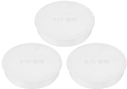 PATIKIL 70mm Leitung Lochstopfen 3Pack Runde Zaunpfosten Deckel für Leitungsschutz Weiß