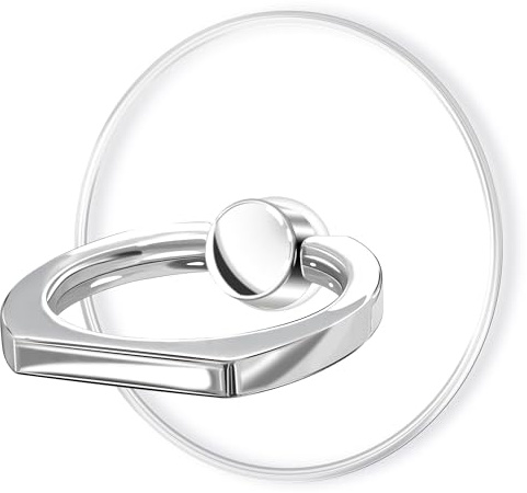 TACOMEGE Transparent Clear Phone Ring Grips Holder Kickstand, Finger Ring Stand for Cell Phone Tablet Case Accessories(Round-Clear) (4)