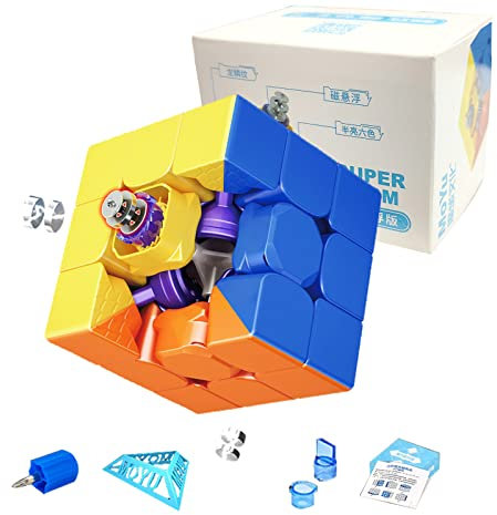MOYU RS3M Maglev Magnetischer Speed Cube 3x3 Zauberwürfel Stickerless, 3D Magic Puzzle Spiele für Kinder und Erwachsene, Geeignet für Tägliche Spiel, Wettkampftraining und Geburtstagsgeschenk(MF8829)
