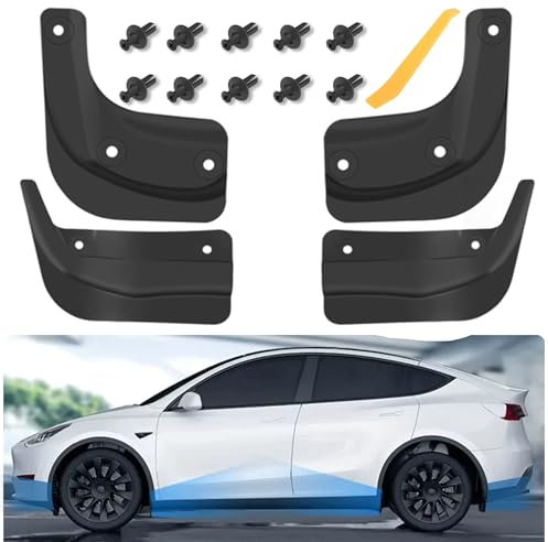 Arcoche Paraspruzzi per Tesla Model 3 2025 2024 Highland, Paraspruzzi Parafanghi Model 3 Highland, Mud Flaps Paraspruzzi Senza Foratura per Tesla Model 3 Highland Accessori