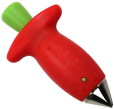 LaLiz Couteau de cuisine en acier inoxydable à tige de fraise, couteau à tige de fraise, tomate, tomate, feuilles, arrache-tige de fruits 2