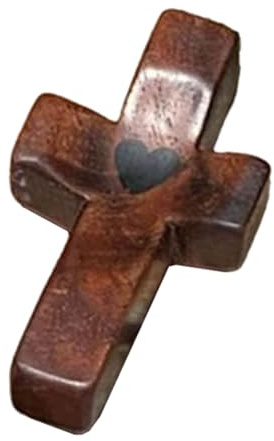 Woedpez Wooden Crucifix Comfort Holding Cross Pocket Small Size Handheld Christian Prayer Cross Stress Relief Encouragement Gift Prayer Toy