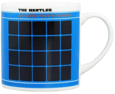 Half Moon Bay The Beatles Keramiktasse mit Aufschrift A Hard Day's Night, wärmewechselnde Keramiktasse, offizielles Lizenzprodukt, Hausbar & Record Nook Essential, Vatertagsgeschenk 2026