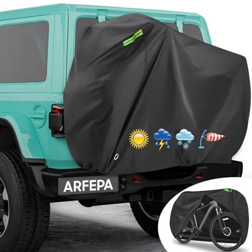 Bike Cover for Transport 2 Bikes - Bicycle Covers for 2 Bikes on Rear Bike Rack, Outdoor 600D Heavy Duty Waterproof & Windproof Bike Covers, Bike Rack Covers for 2 Bikes on Hitch Travel