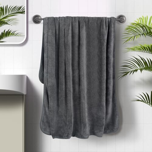 KinHwa Asciugamano da bagno in microfibra, grande, XXL, 100 cm x 200 cm, 1 confezione da 1 pezzo, asciugamano da bagno ad asciugatura rapida e privo di lanugine, asciugamano da sauna morbido e
