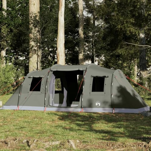 Homgoday Mobili Tunnelzelt für 6 Personen, olivgrün, wasserdicht, Outdoor-Möbel für den Garten im Freien