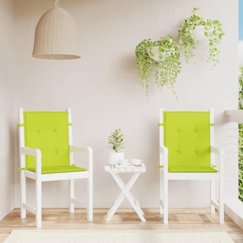 Kangmusi Gartenstuhlauflagen für Niedriglehner 2Stk. Hellgrün 100x50x3cm,314146kangmusi
