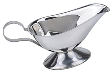 Alipis Stainless Steel Gravy Sauce Boat Tray 5 Ounce Capacity Insulated Sauce Dish for Dips and Dressings for Kitchen and Restaurant