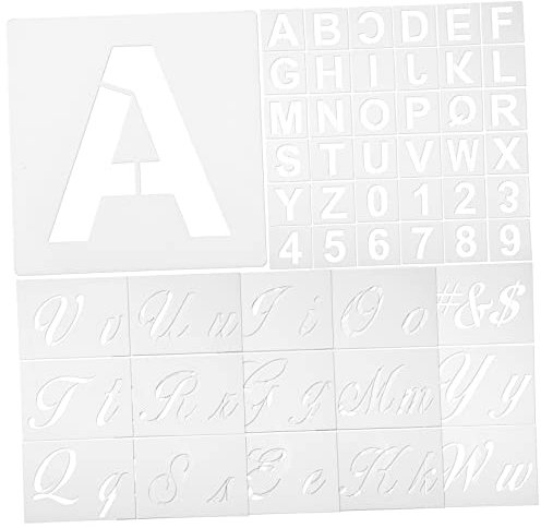 BELLIFFY Teiliges Buchstaben Zahlenschablonen- Transparente Malvorlagen Für Kreative Bastelprojekte Wiederverwendbare Alphabet Zahlenschablonen Für Scrapbooking Und Diy-kunst