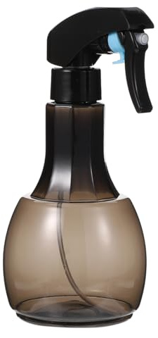 TOVINANNA 400ml SprüHflasche FüR Haare WasserzerstäUber Aus Kunststoff Wiederverwendbar FüR Friseursalon Und Haushalt Kompakte Braune Hochdruck SprüHflasche