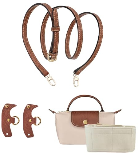 Organizer für Longchamp Tasche, Kompatibel mit Longchamp Schultergurt | Tragegurt für Longchamp, Verstellbares Kompatibel mit Longchamp Mini Organizer, No-Punch, Passend für Longchamp