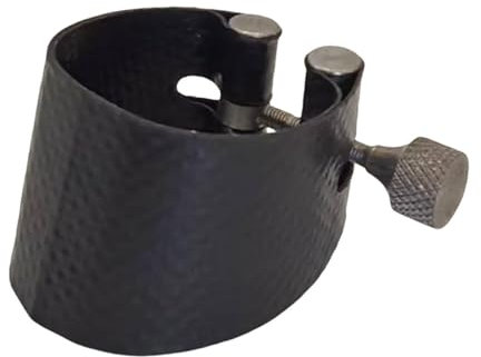 MagiDeal Saxophon-Mundstück, Ligaturverschluss, Einstellung, robustes, tragbares Kunstleder für Klarinettensaxophone, Musiker, Studenten