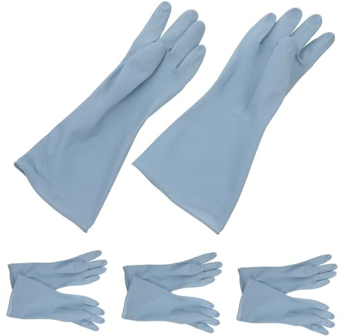 VALICLUD 4pairs Reusable Lightweight Cleaning Gloves Dishwashing Housework Gloves for Kitchen Use and Indoor Cleaning Tasks