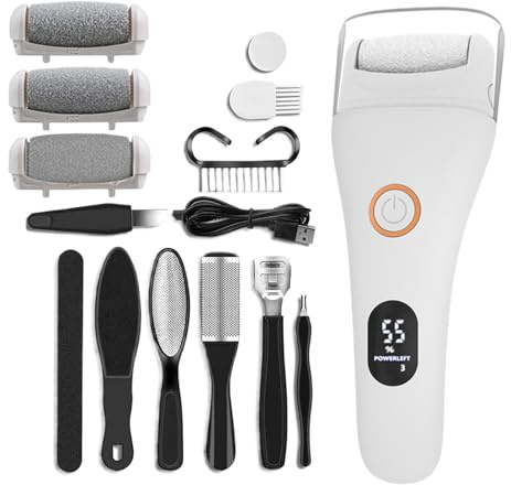 Yiohejy Pédicure Électrique, Lime à Corne Électrique, Rechargeable Sans Fil Portable Puissant pour Maison Salon Voyage Soin Pied