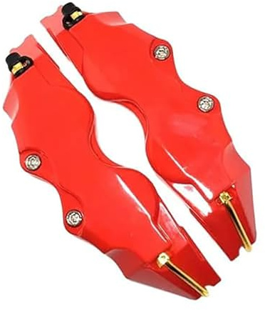 QVBGFF 2 Pezzi Copri Pinze Freni Auto,per BMW X3 2014,Resistenti Copri Pinza Freno Auto,Si Adatta Perfettamente alla Superficie della Pinza Freno Originale,L(28 * 7 * 6cm)-Red