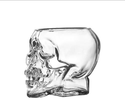 KYNHMG HOMELY Tasse à cocktail motif tête de mort – Verre à whisky Halloween – Convient pour les fêtes et les bars