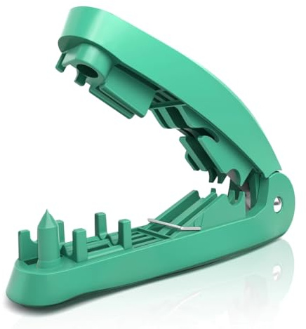 Wzxksoac Pelacables RJ45 4 en 1 con Funciones de Corte, Pelado, Desenredado y Enderezamiento para Cables STP/UTP (Verde)
