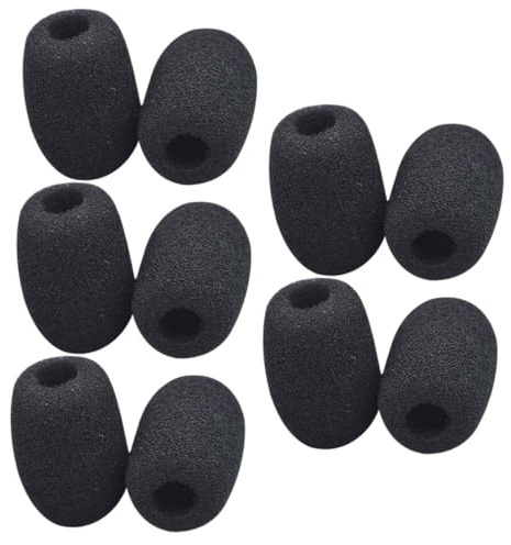 HIAKDOFT 10 Stück Teiliges Mini Mikrofon Windschutz aus Schwamm Kompakte Windschutzscheibe für Headset und Ansteckmikrofone Geräuschreduzierend Vielseitig Einsetzbar für Konferenzen und
