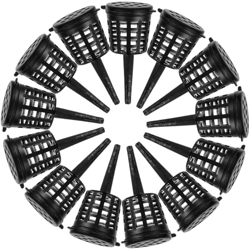 CRAFTHROU Cesta de Fertilizante Paquete de 50 Unidades Portátil con Tapa de Plástico Negro para Abono de Plantas y Bonsái Adecuado para Jardinería y Cultivo en Macetas