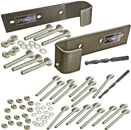 Y anchor Heavy Duty shed Security hasp Lock with top, Side & Bottom Padlock Protection Plus Double Door Hinge Security Upgrade kit