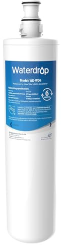 Waterdrop 3US-MAX-F01 3US-PF01 Maximum Under Sink Water Filter, Replacement for Filtrete® Advanced 3US-PF01, 3US-MAX-F01, 3US-PS01, 3US-MAX-S01, Manitowoc K-00337, K-00338, NSF/ANSI 42 Certified