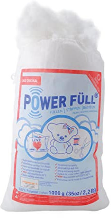 POWER FÜLL Füllwatte 1kg Ökotex antiallergisch waschbar 95°C hochflauschig Bastellwatte Kissenfüllung Füllmaterial - vakuumiert