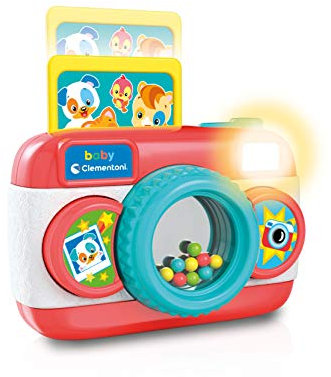 Clementoni Baby Baby Camera, Macchina Fotografica Elettronica per Bambini 9+ Mesi, con Suoni e Luci, Gioco Educativo Prima Infanzia, Stimola la Manualità, Made in Italy, Lingua Italiana, 17440
