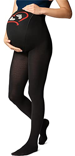 Be Mammy Collant Premaman Donna 150 DEN BE-1122 (Nero Modello-001, L)