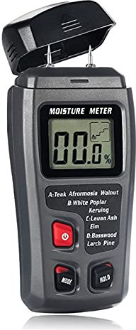Feuchtigkeitsmesser - Feuchtigkeitsmesser Digital zwei Pins Digitaler Holzfeuchtigkeitsmesser Holzfeuchte-Tester Kontaktstift Widerstands-Hygrometer Holzfeuchte-Detektor