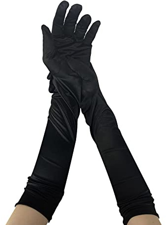 Andiker Damen Lange Handschuhe, 1920er Satin Opera Fest Party Hochzeit Braut Handschuhe