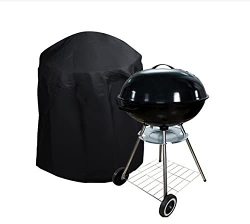 AMSAMOTION Grill Abdeckhaube Holzkohlegrill Kugelgrill Grillabdeckung Regendicht BBQ Abdeckung Cover Schutzhülle Haube Staubdicht Rund Abdeckplane Grillschutz (71x68cm)