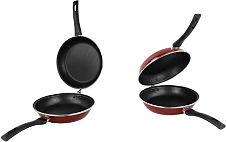 MAGEFESA PRAGA sartén tortilla 24, acero esmaltado vitrificado, en granate, inducción y lavavajillas & Praga - Sartén para tortilla 20cm de acero vitrificado exterior rojo.