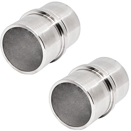 PRIOstahl Lot de 2 manchons de raccordement - Pour garde-corps - Diamètre : 48,3 mm - Tube rond - En acier inoxydable V2A
