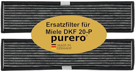 purero® Activated Carbon Filter – Replacement Filter for Miele DKF 20-P – Suitable for Duu 2900 Extractor Hood DA 280x/290x – Made in Germany