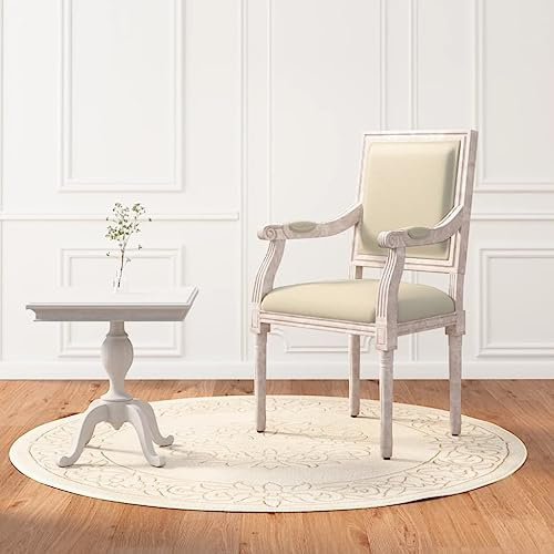 DYRJDJWIDHW Sessel,stillsessel,schaukelstuhl Wohnzimmer,Sessel Beige 54x59x99 cm Leinenpapasansessel,relaxliege,Rocking Chair,stillstuhl,