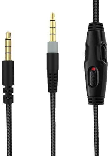 Toxaoii Ersatz-Audiokabel für HyperX Cloud Alpha, Cloud Mix, Cloud Flight Headphone, für Logitech G633, G933 Gaming Headset, 3,5 mm Audiokabel mit Lautstärkeregler und Stummschaltung (Nicht