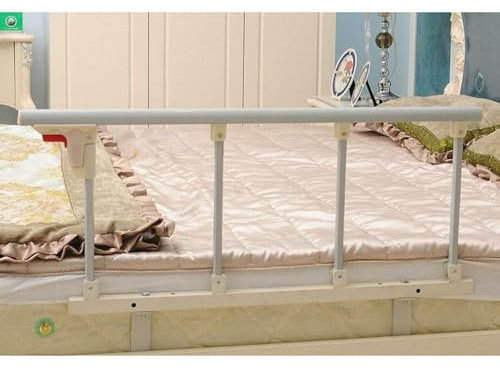 SenhE Bettgitter for ältere Menschen, faltbares Bettgitter, Schutz for ältere Erwachsene, Hilfsgriff, Handicap-Bettgeländer, Krankenhaus-Stoßstange mit Metallgriff, verhindert Stürze ( Color : White ,
