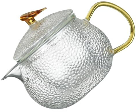 Teiera Kung Fu Tè sfuso Teiera Contenitore per l'ebollizione del tè Teiere trasparenti per tè sfuso Piccola macchina per il tè Bicchiere da tè Bollitore per il tè con infusore Acqua Vetro borosilica