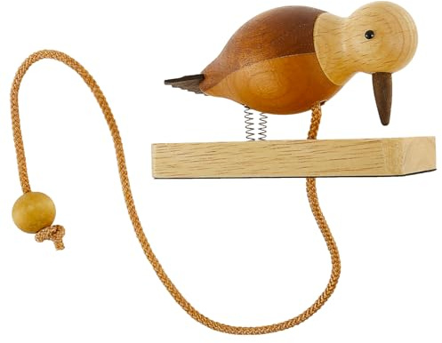 Deuson Specht Türklopfer mit Zugseil Holz Specht Türklingel Kreative Türklopfer Lustig Türklopfer Antik Türklopfer Einzigartige Ladenbesitzer Glocke Specht Dekoration für alle Arten von Türen