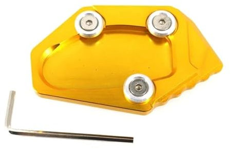 Motorrad Ständer Unterlage Für YZF-R3 YZF-R25 MT-03 MT-25 Motorrad-Ständer, Vergrößerte Seitenständer-Verlängerungsplatte(Gelb)