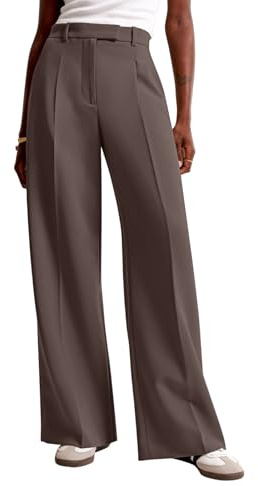 NIMIN Women Wide Leg Pants High Waisted Dressy Work Trousers Business Slacks Casual Pants 2025 Fashion Outfits with Pockets