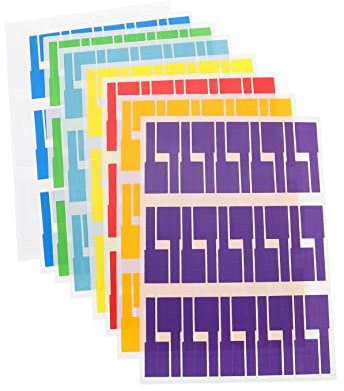 Tofficu 40blätter Wasserdichte Kabelbeschriftungen Selbstklebende Öl Und Wasserfeste Etiketten Für Ethernet-kabel Farben Für Effiziente Kabelorganisation Und Identifikation