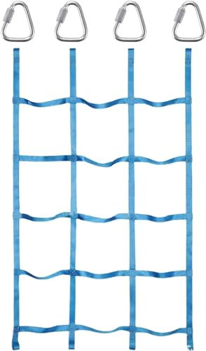 WXF86djl Kletternetz für Kinder Kletternetz, Kletternetz for körperliches Training, Seilleiter, Outdoor-Frachtnetz for Klettern auf dem Spielplatz(Light Blue)
