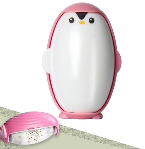 Fusselrolle Wiederverwendbar, Pinguin Fusselroller Waschbarer, Tierhaarentferner Fusselrolle, Lint Roller, Fusselrolle Tierhaare, Tragbar Fusselrolle für Kleidung Haus Tierhaare (Rosa)