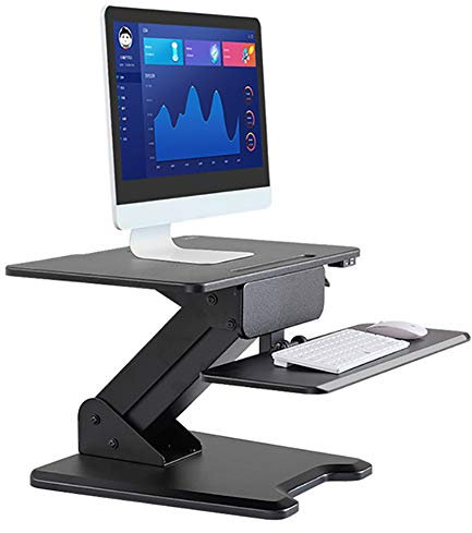 Höhenverstellbarer Laptop-Ständer, kleiner Stehpult-Konverter für 63,5 cm Monitor, Sitz-Steh-Tischarbeitsplatte, ergonomisches Design für Zuhause und Büro